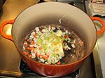 The vegetables and butter, ready to cook